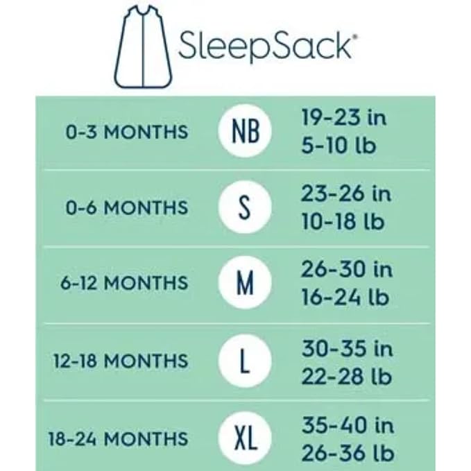 HALO SleepSack, 100% Cotton Wearable Blanket, Swaddle Transition Sleeping Bag, TOG 0.5, Stems, Medium, 6-12 Months