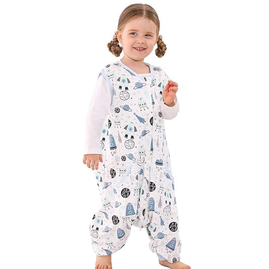 WONDAY Toddler Sleep Sack with Feet, 0.5 Tog Sleeping Sacks for Walking with Legs 12-18 Months 2T