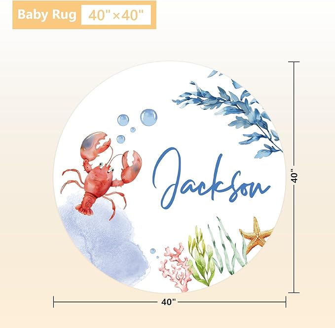 Personalized Baby Bedding Set, 3 Pcs Custom Name Crib Bedding Set for Nursery, Cute Baby Crib Set with Double Layer Blanket for Boys Girls, Customized Gifts for Toddlers Infants, Sea Animals