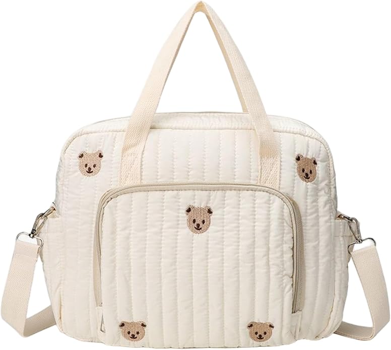 Messenger Diaper Bags, 14x4x11 Inch Large Capacity Baby Bag, Portable Lightweight Diaper Tote with Handle and Strap for Travel