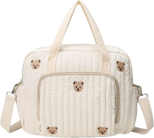 Messenger Diaper Bags, 14x4x11 Inch Large Capacity Baby Bag, Portable Lightweight Diaper Tote with Handle and Strap for Travel