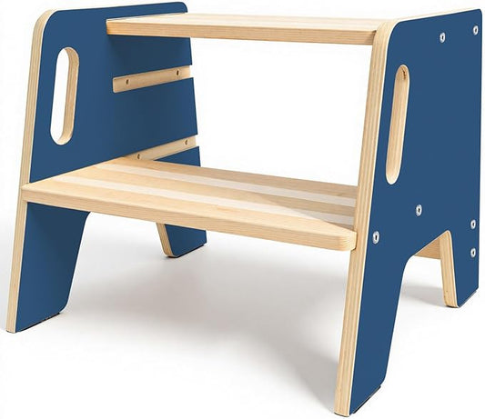 Wingyz Toddler Step Stool,Height-Adjustable Wooden Step stools for Kids with Handles,2 Stepstool for Toddlers,Bathroom Sink, Kitchen, Bedroom,Potty Training