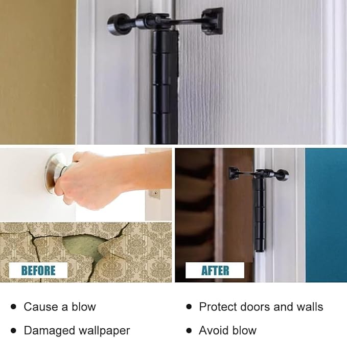 12 Pack Hinge Pin Oil Rubbed Bronze Door Stopper, Adjustable Heavy Duty Hinge Pin Door Stop with Oil Rubbed Bronze Rubber Bumper Tips