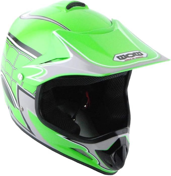 WOW Youth Kids Motocross BMX MX ATV Dirt Bike Dianosour Helmet Dragon + Goggles + Martian Youth Glove Bundle: HJOY MG Bundle