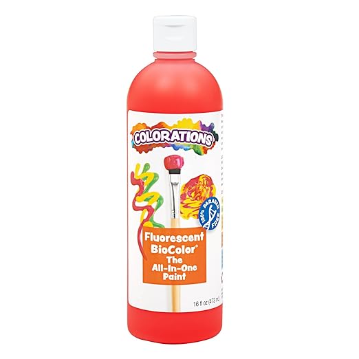BioColor FBIORE Paint, Fluorescent Red - 16 oz.