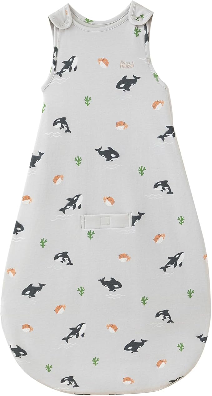 AnZai Merino Wool & Organic Cotton Sleep Sack for 2-24 Months - 2 Way Zipper Adjustable Sleeping Bag, Year Round