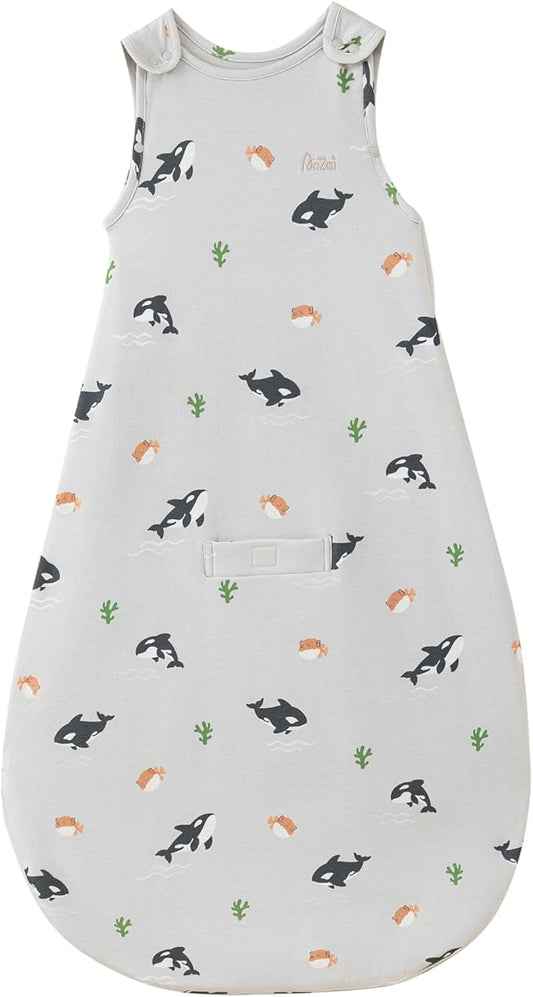 AnZai Merino Wool & Organic Cotton Sleep Sack for 2-24 Months - 2 Way Zipper Adjustable Sleeping Bag, Year Round
