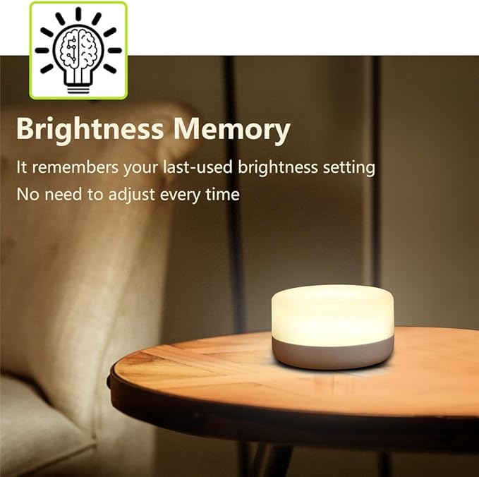 RTSU Rechargeable Mini Touch Night Light, Wireless LED Lamp for Kids - Portable, Dimmable Nursery Lamp
