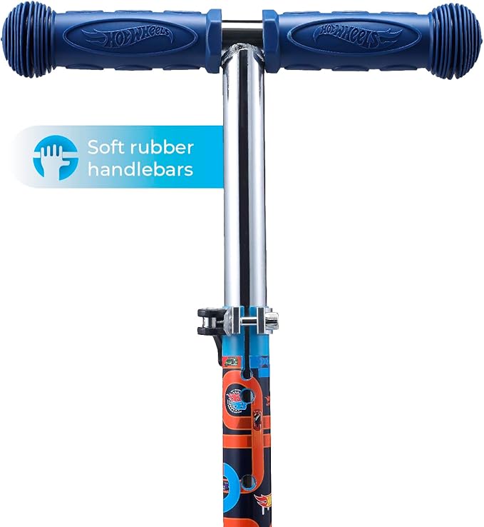 Self Balancing Kick Scooter with Light Up Wheels, Extra Wide Deck, 3 Wheel Platform, Foot Activated Brake, 75 lbs Limit, Kids & Toddlers Girls or Boys, for Ages 3 and Up