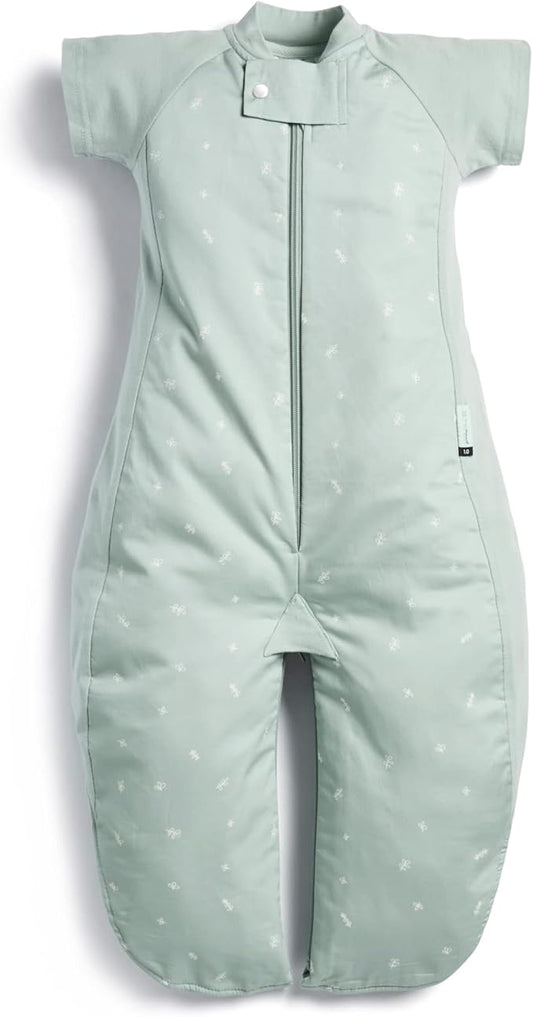 ergoPouch Sleep Suit Bag 1.0 TOG – Baby Sleep Sack & Wearable Blanket, 2-in-1 Convertible Sack to Suit with Legs for Safe Movement, Regulates Temperature Overnight, Unisex (2-4 Years, Sage)