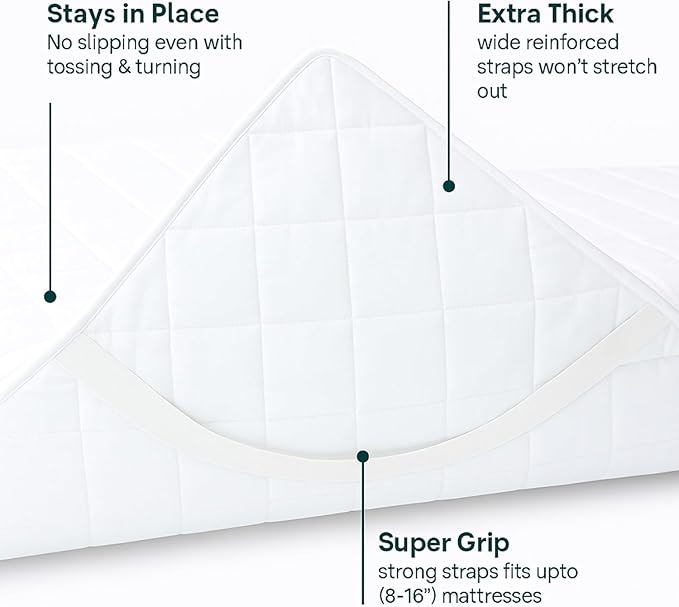 COTTONPASSION Washable Underpads Full Size 54'' x 75'' - Waterproof Reusable Heavy Absorbency Incontinence Bed Pads with Straps - Bedwetting Mattress Protector for Adults, Kids, Elderly and Pets