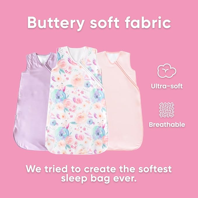 Copper Pearl Sleep Sack: Warm and Cozy Baby Bag in a Variety of Trendy Designs, Safe Alternative to Blankets, Sleeveless Baby Sleep Sack Swaddle Sizes Newborn to 24 Months - Bloom