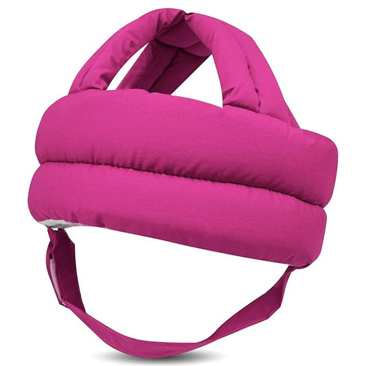 Baby Head Protector Baby Helmet for Crawling Walking, No Bumps Safety Head Adjustable Protective Cap for Walking, Playing (Rose Red)