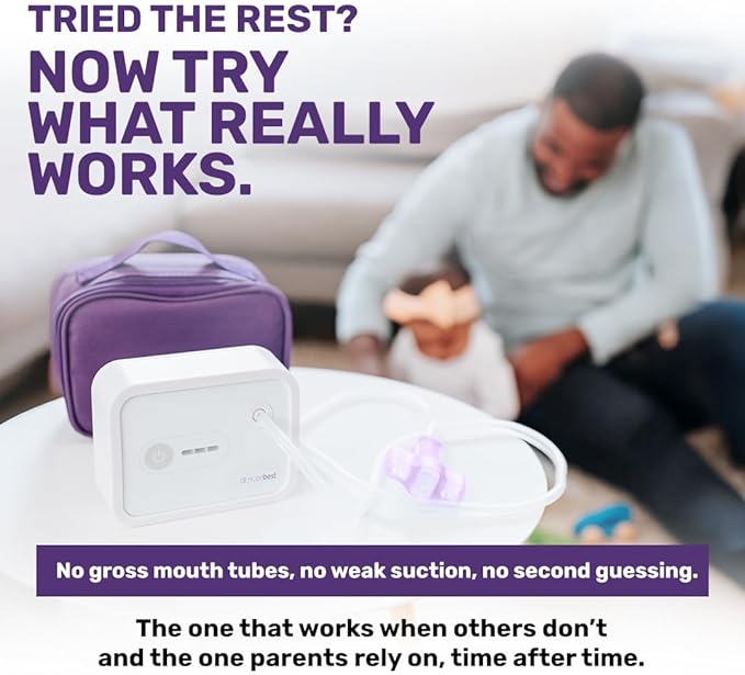 Dr. Noze Best NozeBot Electric Baby Nasal Aspirator - Designed by a Pediatric ENT for Safe, Gentle Congestion Relief - Rechargeable, Portable & Easy to Clean Nose Sucker for Infants and Toddlers