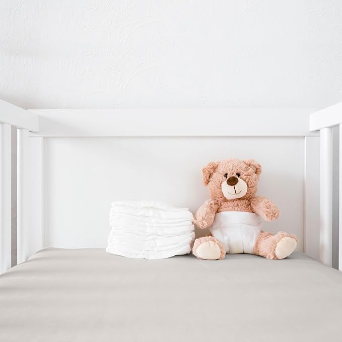 Mulberry Park Fitted Silk Crib Sheet - Grade 6A Pure 19 Momme Toddler Bedding - Gentle on Baby's Delicate Skin, Helps with Bald Spot, Eczema, Dry Skin & Cradle Cap - 28" x 52" / Natural White