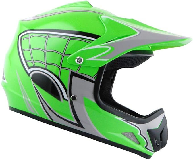 WOW Youth Kids Motocross BMX MX ATV Dirt Bike Dianosour Helmet Dragon + Goggles + Martian Youth Glove Bundle: HJOY MG Bundle