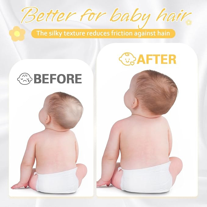 Horbaunal 2 Pack Satin Pack n Play Sheets for Baby with Sensitive Hair and Skin, Silky Mini Crib Sheets 38" x 24" x 5", Soft Playard Sheet Protector Baby Mattress Sheet, White & Grey