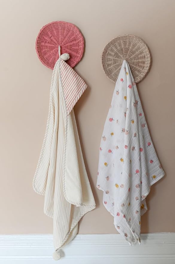 Pehr Stripes Away Hooded Towel - Petal, Multi