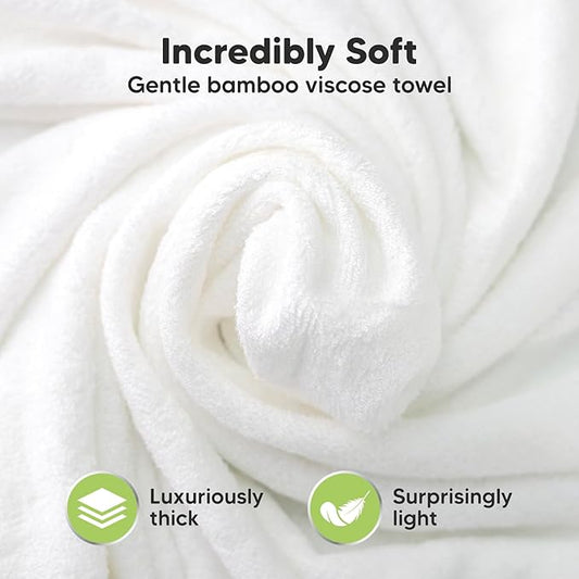 KeaBabies Hooded Baby Towel for Newborn - Viscose Derived from Bamboo Large Baby Bath Towels with Hood for Boys, Girls, Toddler, Extra Absorbent & Soft Newborn Bath Essentials (Rainbow, Regular)