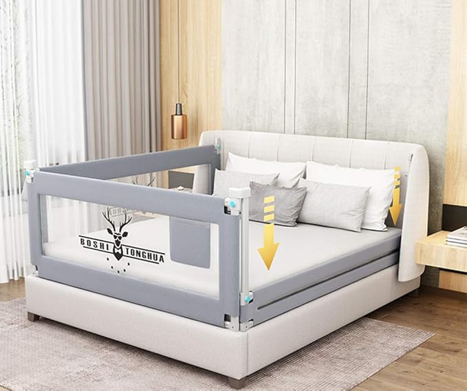 Lsbod Bed Rail for Toddlers,Baby Bed Rail Guard for Kids,Safety Side Bedrail for Twin,Double,Full,Queen,King Size Bed(1side 71" Lx27 H)