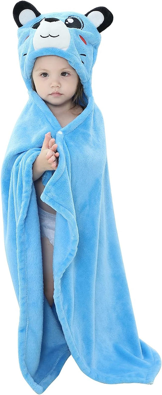 Wearable Blanket Hoodie for Kids Toddlers Hooded Towels Soft Cozy Wearable Throw Blanket Hoodie for Boys Girls