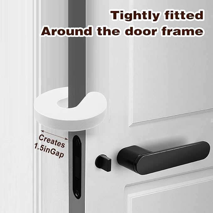 6 Pack Door Finger Pinch Guard Anti Door Slam Stopper Cat Toddler Door Stopper Soft Foam Baby Door Stopper Baby Proofing Doors to Keep Door Open Stop Prevent Slamming and Finger Injuries