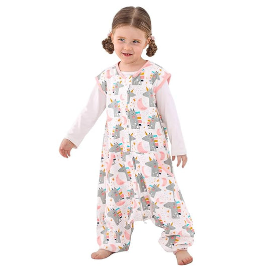 WONDAY Toddler Sleep Sack with Feet, 0.5 Tog Sleeping Sacks for Walking with Legs 2T 3T