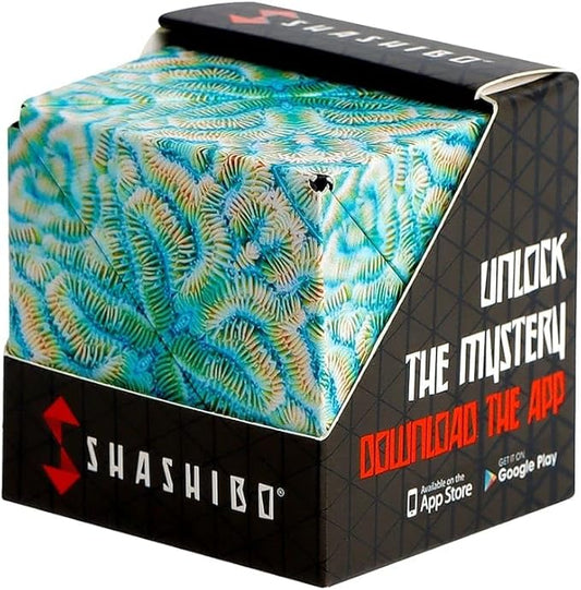 Shashibo Shape Shifting Box - Award-Winning STEM Fidget Toy with Strong Magnets - Fidget Cube Transforms Into 100+ Shapes, Christmas Stocking Stuffers Gift for Kids, Teens, and Adults (Undersea)