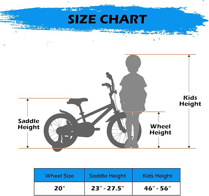 WEIZE Kids Bike, 16 20 Inch Children Bicycle for Boys & Girls Ages 4-12 Years Old, Rider Height 41-62 Inch, Adjustable Seat & Handlebars, Coaster Brake, Multiple Color Options