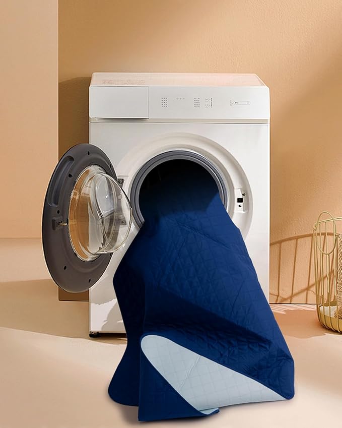 Bed Pads Waterproof 36x72 Inch (2 Pack), Extra Large Washable Pads for Incontinence, Navy Blue Ideal for Elderly, Adults, Kids and Pets