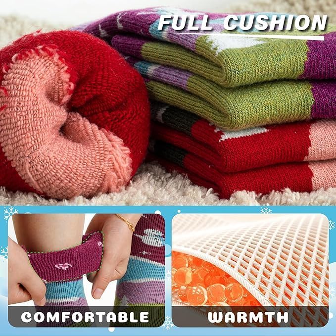 Hylaea Merino Wool Ski Socks Kids, Knee-high Warm Thermal Snowboard Skating Socks for Boys Girls Toddler