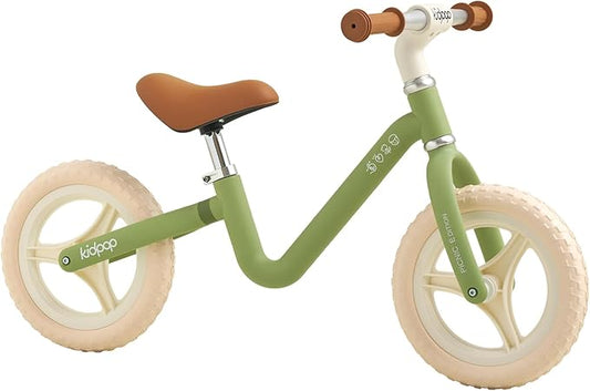kidpop Right Toddler Balance Bike for 1-4 Years 10" Puncture-Proof Tires Lightweight and Height Adjustable Kids Push Ride-on Toys First Birthday Gifts