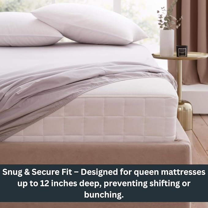 Zippered Waterproof Mattress Protector – 6-Sided Encasement, Bed Bug & Dust Mite Proof, 12” Deep Cover for Full Protection (Full)