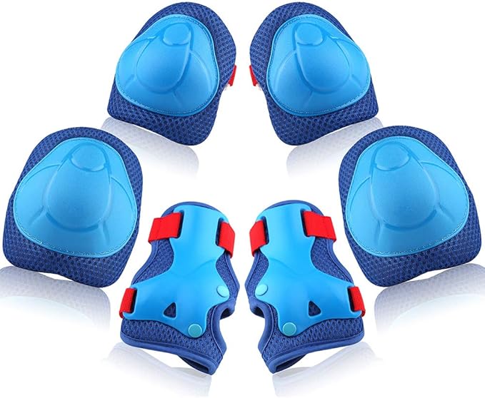 Kids Protective Gear Set Knee Pads for Kids 3-14 Years Toddler Knee and Elbow Pads with Wrist Guards 3 in 1 for Skating Cycling Bike Rollerblading Scooter