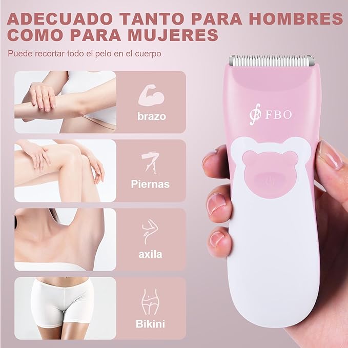 FBO bikini trimmer kit,body hair and beard trimmer,baby hair clipper,kids hair clipper,Multi-function trimmer,wet and dry,Super Quiet,cordless,rechargeable,ceramic blades,sharp,durable,smooth,painless