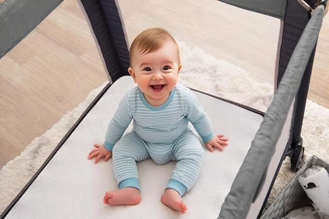 American Baby Company 2 Pack Waterproof Fitted Pack and Play Mattress Protector 39" x 27" - Quilted, Noiseless, Ultra-Soft & Breathable Playpen and Pack n Play Mattress Cover