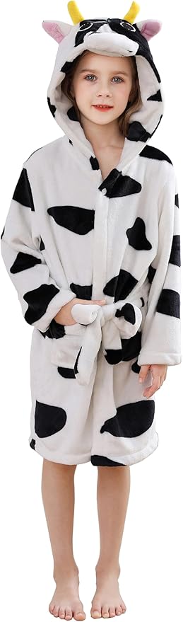 CuteOn Bathrobe for Women Soft Fleece Hooded Plush Loungewear