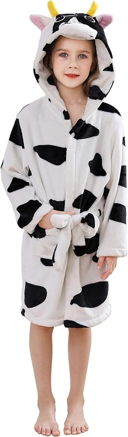 CuteOn Bathrobe for Women Soft Fleece Hooded Plush Loungewear