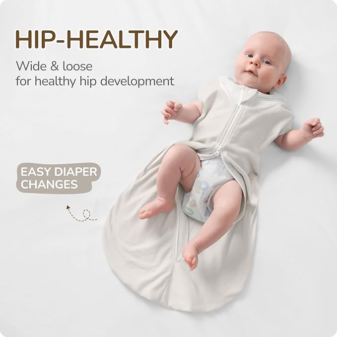 Swaddles for Newborns, Safe Sleep Swaddle Sack with Mesh Design, 100% Cotton, 3-Way Adjustable Transitional Swaddle