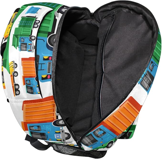 Garbage Trucks Backpack Travel Laptop Backpack Daypacks, Trash Trucks College School Computer Bag Bookbag for Women & Men Outdoor Camping&Fits Up to 14-inch Notebook