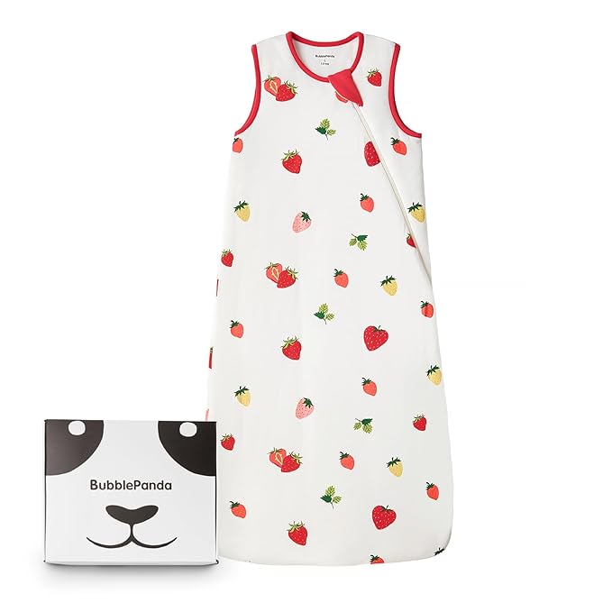 BubblePanda Rayon Made from Bamboo Sleep Sack 12-18 Months 1.0 Tog Soft Toddler Sleeping Sack for Babies 2-Way Zipper Baby Wearable Blanket
