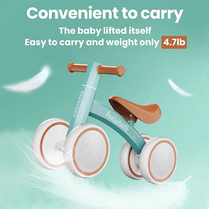 Baby Balance Bike for 1 Year Old Boys Girls, Toddler First Bike with 4 Colorful Lighting Wheels | 10-36 Month Toddler Balance Bike | First Birthday Gifts (Robbin's Egg Blue)