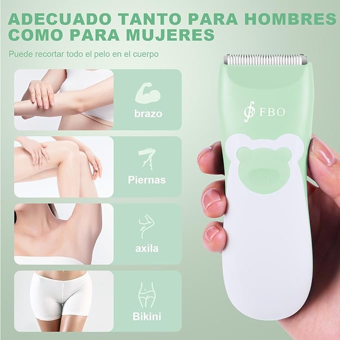 FBO bikini trimmer kit,body hair and beard trimmer,baby hair clipper,kids hair clipper,Multi-function trimmer,wet and dry,Super Quiet,cordless,rechargeable,ceramic blades,sharp,durable,smooth,painless