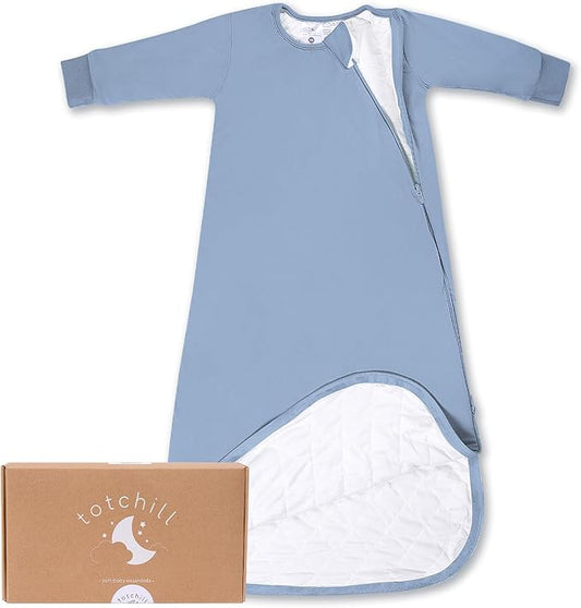 Baby Sleep Sack Long Sleeve 1.0 TOG 0-6-18-3T Wearable Blanket Infant Sleeping Bag, Soft & Breathable, 2-Way Zipper