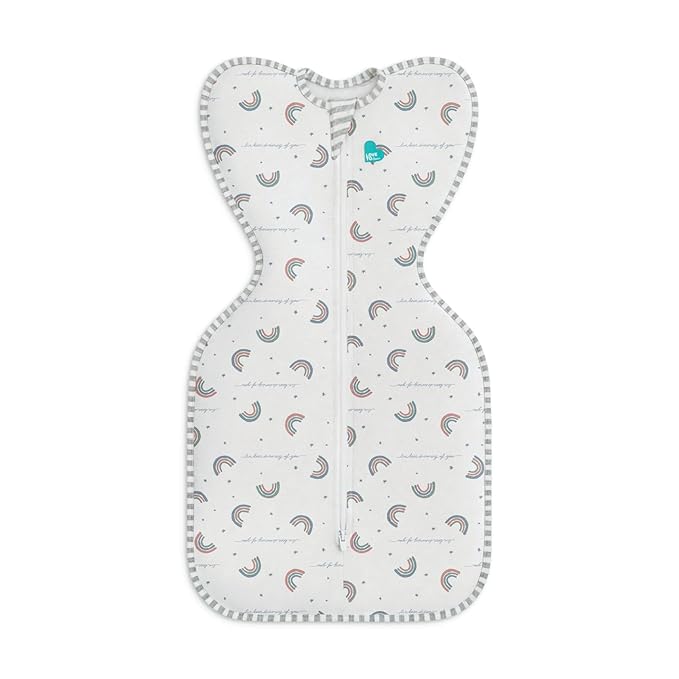 Love to Dream Swaddle UP, Baby Sleep Sack, Self-Soothing Swaddles for Newborns, Get Longer Sleep, Snug Fit Helps Calm Startle Reflex, New Born Essentials for Baby, 1.0 TOG, 5-8.5 lbs, Rainbow Dream