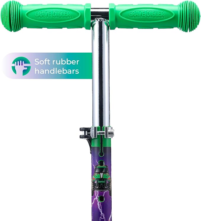 Self Balancing Kick Scooter with Light Up Wheels, Extra Wide Deck, 3 Wheel Platform, Foot Activated Brake, 75 lbs Limit, Kids & Toddlers Girls or Boys, for Ages 3 and Up