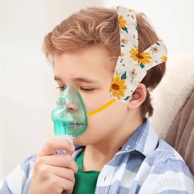 Kids Nebulizer Mask Head Strap - Children's Mask Strap for Nebulizers, No-Slip Adjustable Nebulizer Head Attachment Strap