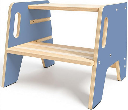 Wingyz Toddler Step Stool,Height-Adjustable Wooden Step stools for Kids with Handles,2 Stepstool for Toddlers,Bathroom Sink, Kitchen, Bedroom,Potty Training