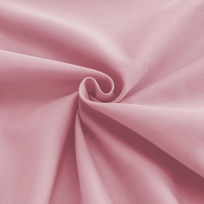3 Piece Toddler Sheet Set,Pink Basics Bed Sheet Set for Toddler,Microfiber 3-Piece Sheet Set Soft Breathable Crib Bedding Set for Kids,Includes Flat Sheet, Fitted Sheet, Pillowcase