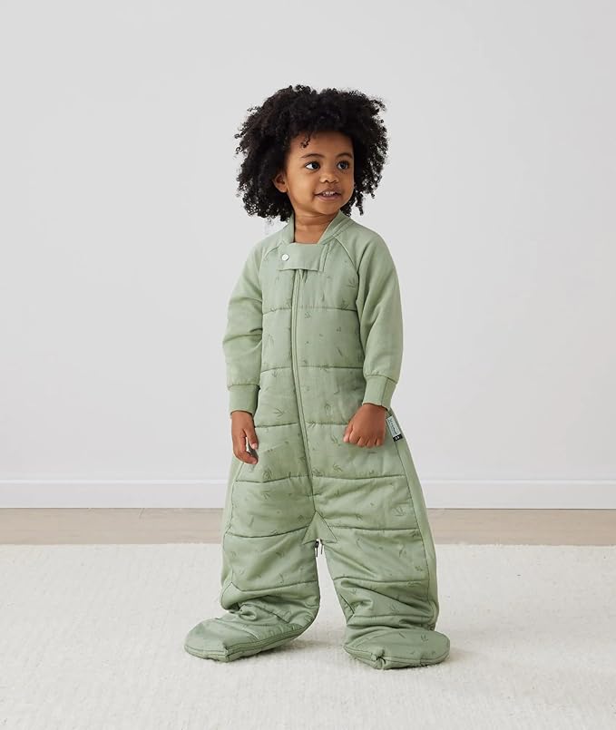 ergoPouch Sleep Suit Bag 3.5 TOG – Baby Sleep Sack & Wearable Blanket, 2-in-1 Convertible Sack to Suit with Legs for Safe Movement, Regulates Temperature Overnight, Unisex (8-24 Months, Willow)